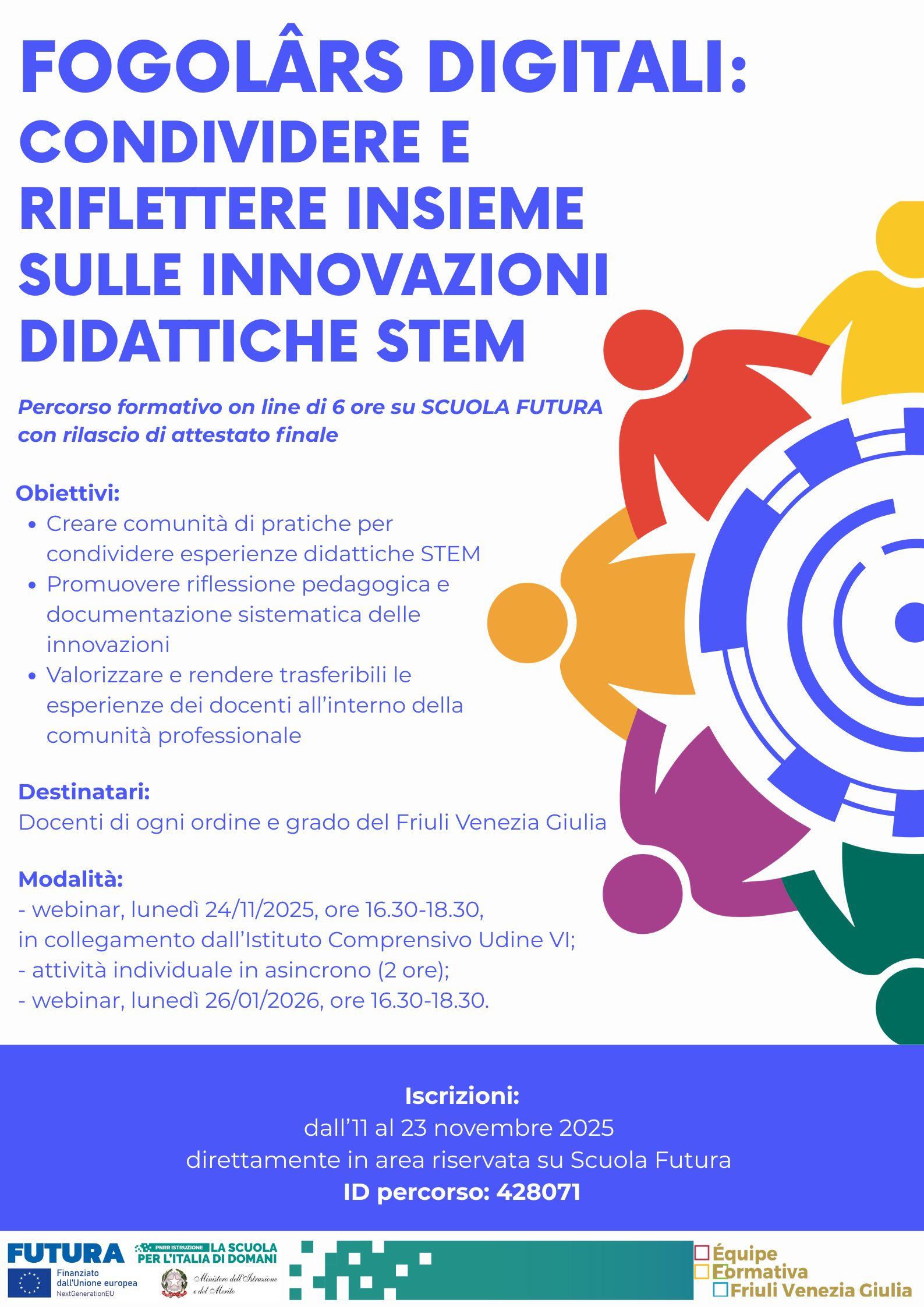 Fogolârs digitali: condividere e riflettere insieme sulle innovazioni didattiche STEM